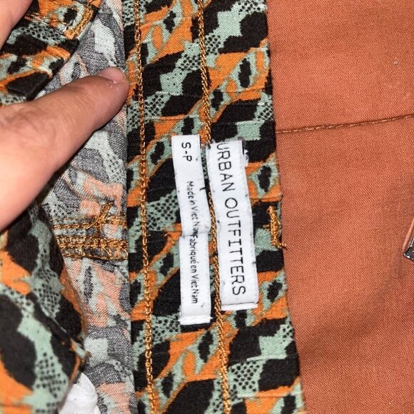 Urban Outfitters Womens Patterned Pants Small Orange & Black - Picture 5 of 11